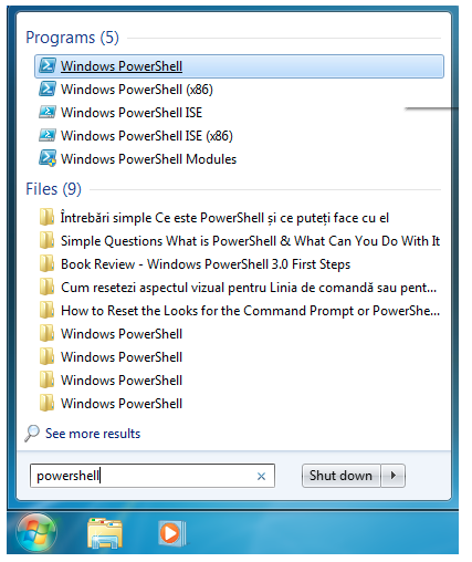 Windows 7: Run PowerShell as Admin